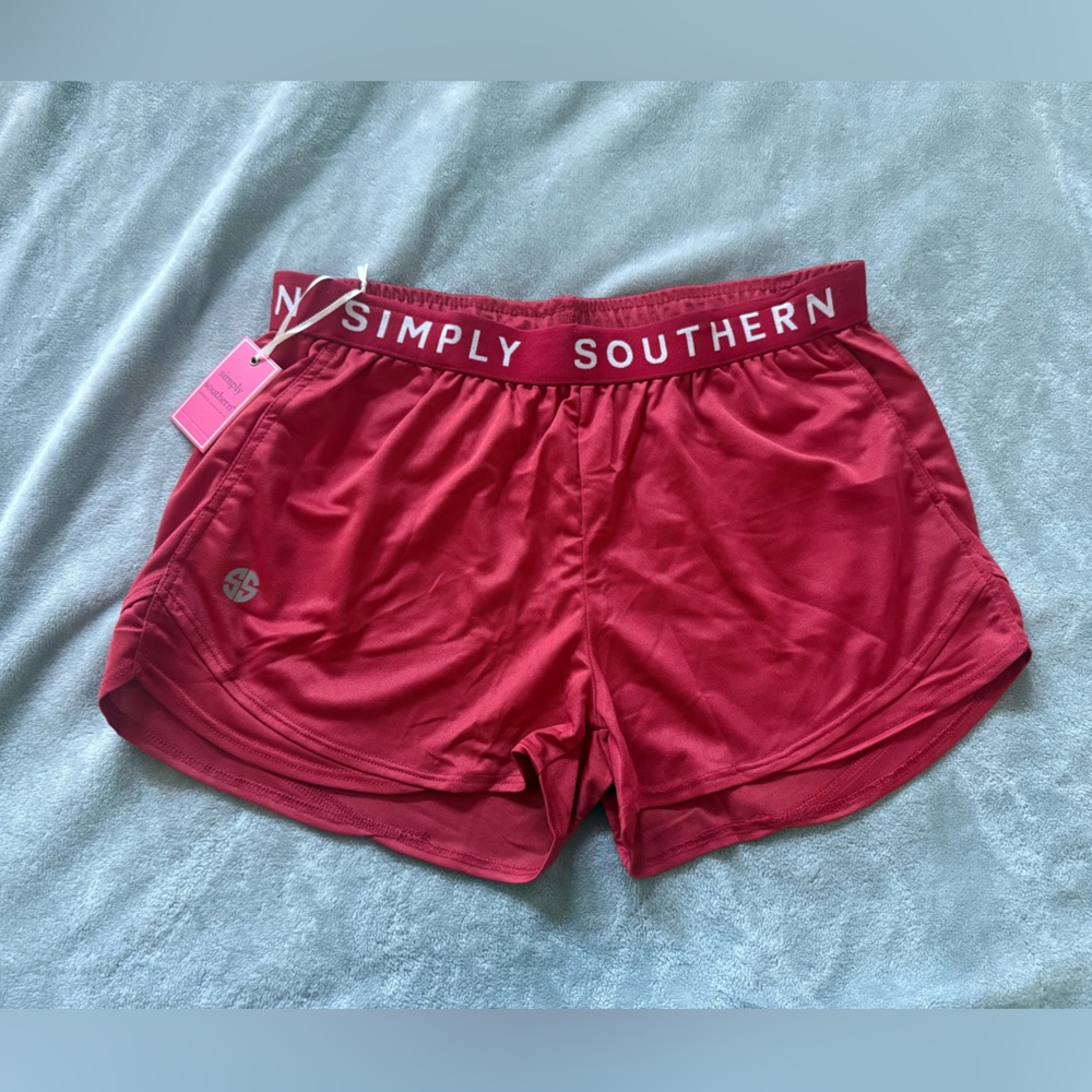Simply Southern Red Athletic Shorts
